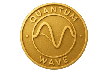Quantum wave gold token cryptocurrency coin