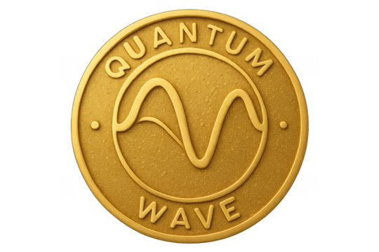 Quantum wave gold token cryptocurrency coin