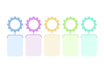 5 steps infographics template for presentation. Vector illustration.