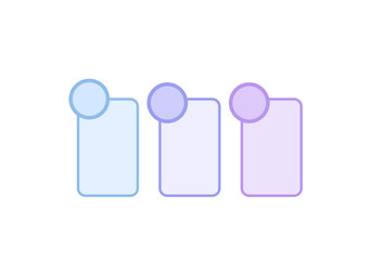 3 steps infographics template for presentation. Vector illustration.