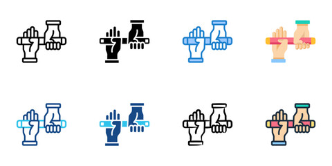 Relay Race icon set multiple style collection 
