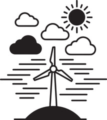 Wind energy turbine power generation renewable resource environment protection vector
