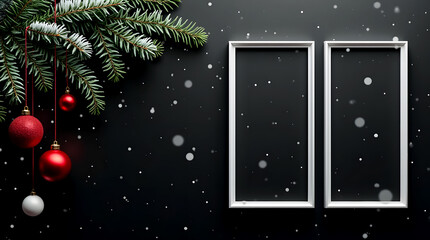 christmas card with christmas tree