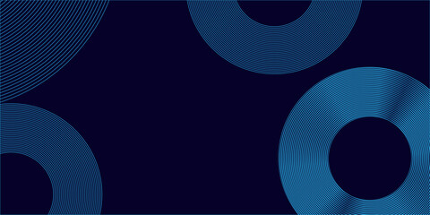 Dark blue abstract background with glowing geometric lines. Modern shiny blue diagonal rounded lines pattern eps 10.