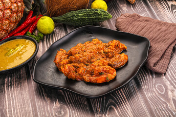 Indian cuisine - Prawns malabar masala