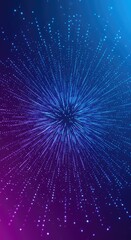 Fototapeta premium Abstract blue and purple gradient background with moving lines and particles representing digital expansion and technological growth ,digital ,future ,abstract