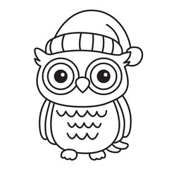 Winter Owl Coloring Page