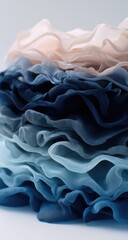Obraz premium Ombre fabric layers, soft texture and pastel color palette