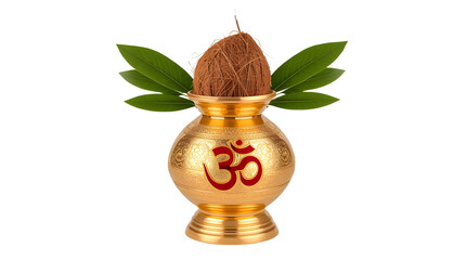 Kasar Ghot decorated with coconut and green leaves