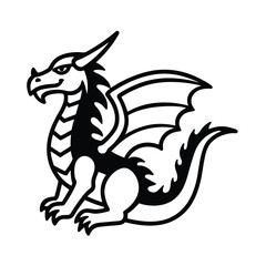 Funny cute baby dragon vector illustration cartoon character animal art