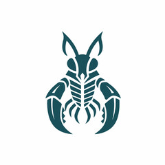 Stylized graphic illustration of a fantasy creature with lobster claws and rabbit ears.