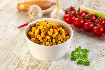 Mexican vegetable mix - corn, pepper and peas