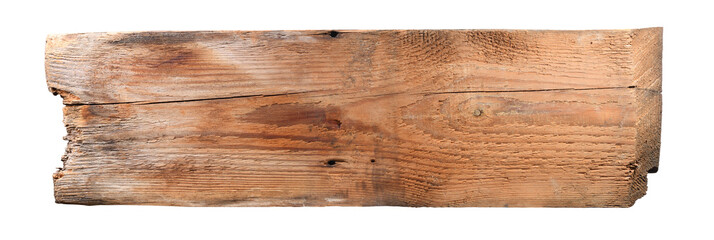 Old wooden sign board background. plank wood isolated for design art work or add text message. 