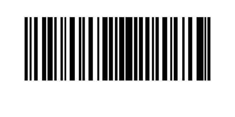 Generic Black Barcode Label with Transparent Background for Product Identification