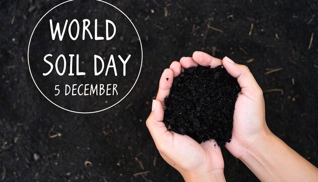 World Soil Day: Hands Holding Rich, Dark Soil on December 5th