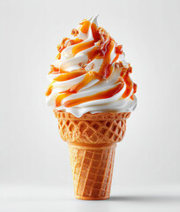 Ice cream cone isolated on white