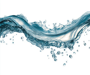 Water flow isolated on white