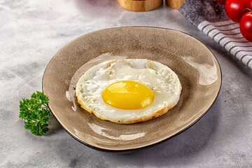 Roasted one egg for breakfast