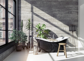 modern bathroom interior.