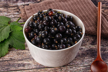 Sweet juicy Black currants berries
