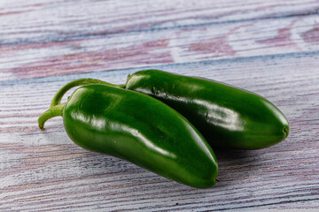 Raw ripe green jalapeno pepper