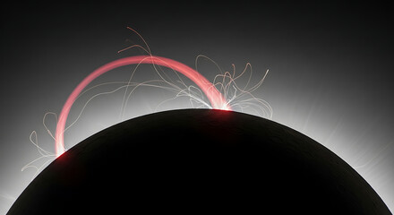 Solar Prominence Eruption A Fiery Display on the Suns Edge.