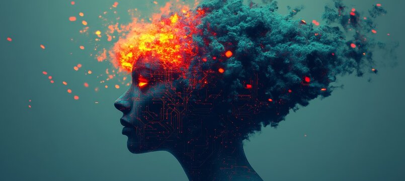 Futuristic Neural Network Technology with Integrated Circuitry and Advanced Data Processing Systems - Powered by Adobe