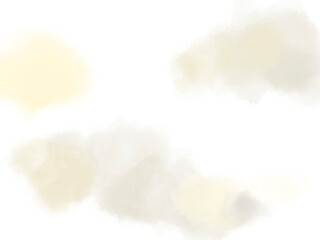 優しいイエロークリームベージュのふんわり水彩の滲みテクスチャイラスト	