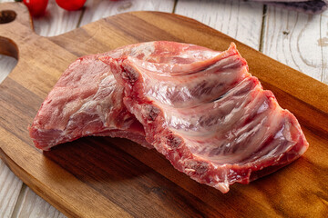 Fresh raw pork ribs for cooking
