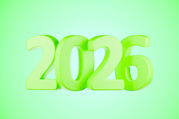 The colorful numbers 2026 are displayed on a green background.