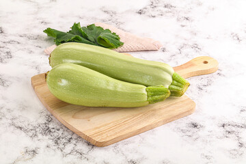 Raw frsh ripe zucchini vegetable