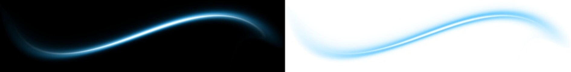 Blue Light Futuristic Arc &ndash; Soft Curve Light Effect