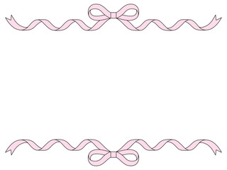 かわいいリボンのフレーム