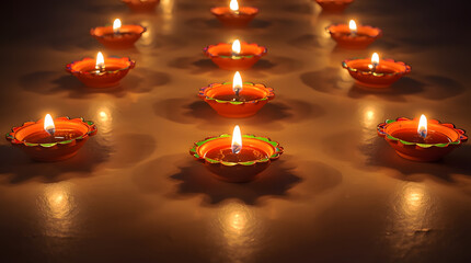 Romantic candlelight glowing in a dark church night