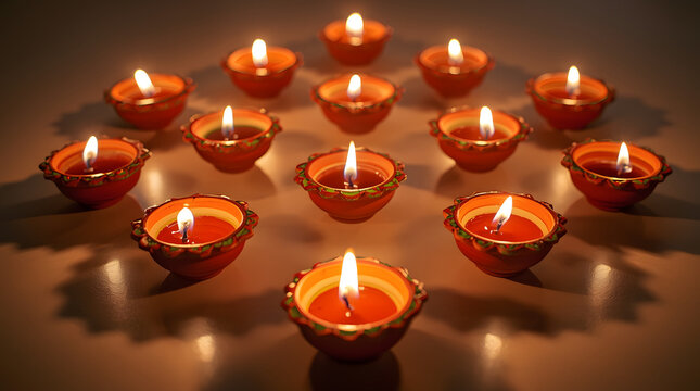 Romantic candlelight glowing in a dark church night