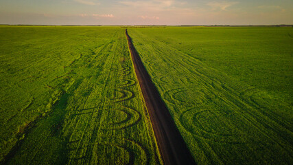 aerial photo of country fields