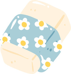 Cute Daisy Pattern Eraser Illustration