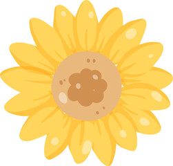 Cute Sunflower Illustration