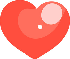 Cute Red Heart Graphic Illustration
