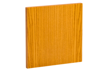 Square wooden panel with vertical grain texture for furniture design isolated with transparent background