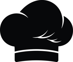 Culinary chef hat silhouette professional kitchen symbol vector