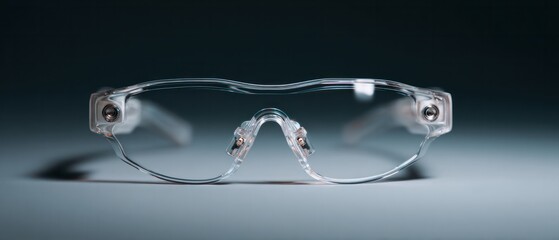 Protective eyewear for safety workshop setting product photography indoor environment close-up view industrial protection