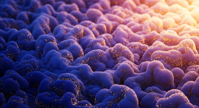 Gradient abstract organic texture with shimmering golden dust