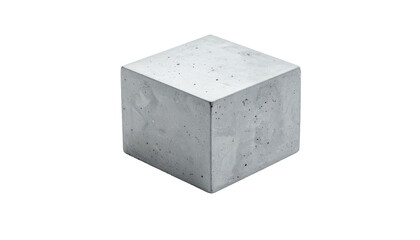 Isolated gray cube on a black background, highlighting geometric simplicity