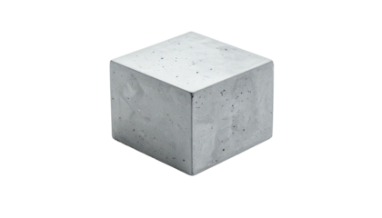Isolated gray cube on a black background, highlighting geometric simplicity