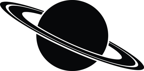 Stylized saturn planet icon isolated vector illustration vector