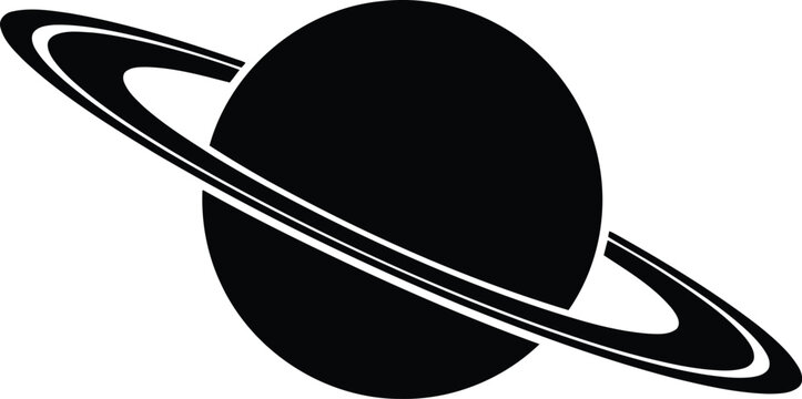 Stylized saturn planet icon isolated vector illustration vector