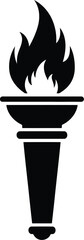 Flames torch symbol icon vector illustration isolated graphic vector
