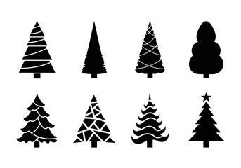 Obraz premium set of christmas trees