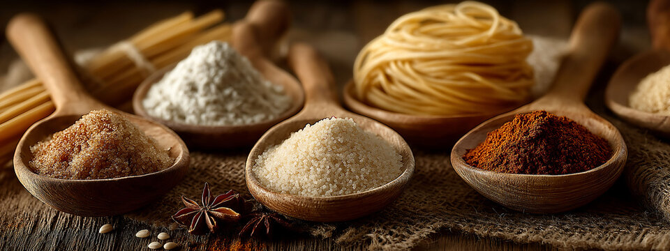 Close-up shot of ultra-processed food with natural lighting and realistic colors